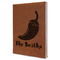 Chili Peppers Leatherette Journal - Large - Single Sided - Angle View