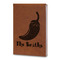 Chili Peppers Leatherette Journal - Large - Double Sided (Personalized)
