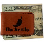 Chili Peppers Leatherette Magnetic Money Clip (Personalized)