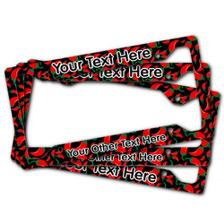 Chili Peppers License Plate Frame (Personalized)
