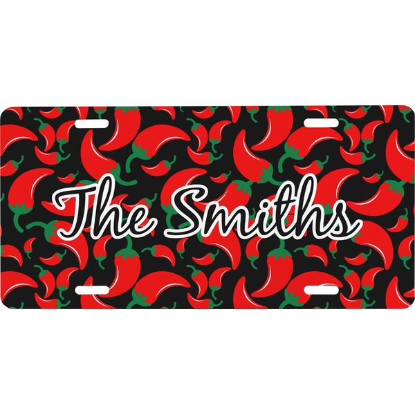 Custom Chili Peppers Front License Plate (Personalized)
