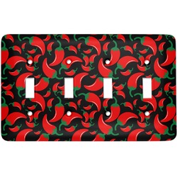 Chili Peppers Light Switch Cover (4 Toggle Plate)
