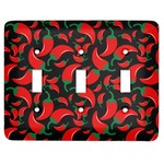 Chili Peppers Light Switch Cover (3 Toggle Plate)