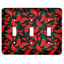 Chili Peppers Light Switch Cover (3 Toggle Plate)