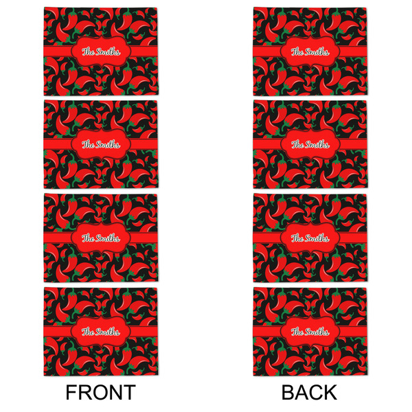 Chili Peppers Linen Placemat - APPROVAL Set of 4 (double sided)