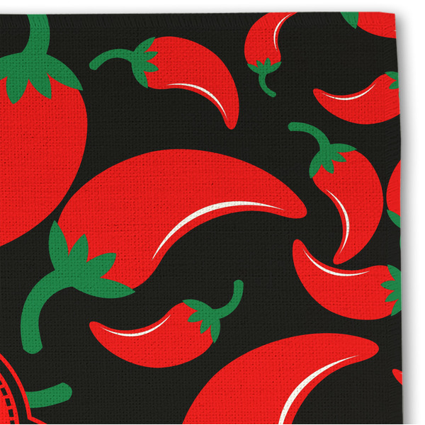 Chili Peppers Linen Placemat - DETAIL