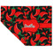 Chili Peppers Double-Sided Linen Placemat - Single w/ Name or Text