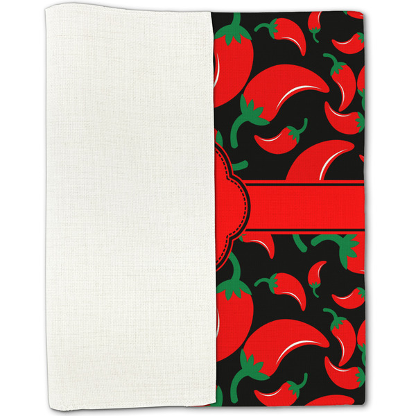 Chili Peppers Linen Placemat - Folded Half