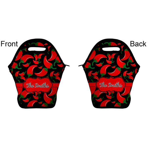 Chili Peppers Lunch Bag - Front and Back