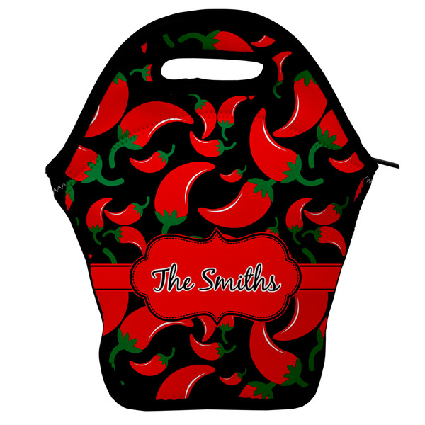 Custom Chili Peppers Lunch Bag w/ Name or Text