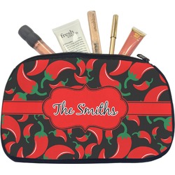 Chili Peppers Makeup / Cosmetic Bag - Medium (Personalized)