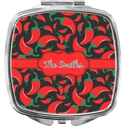 Chili Peppers Compact Makeup Mirror (Personalized)