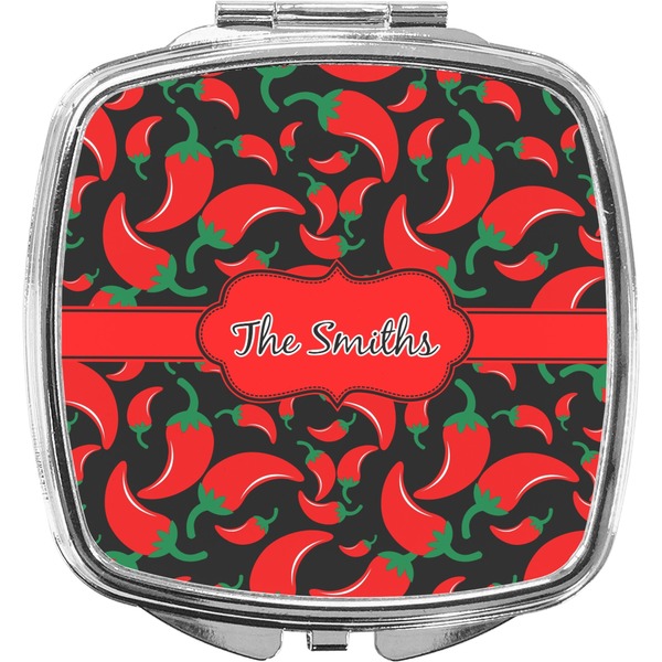 Custom Chili Peppers Compact Makeup Mirror (Personalized)