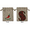 Chili Peppers Medium Burlap Gift Bag - Front & Back (Personalized)