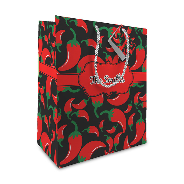 Custom Chili Peppers Medium Gift Bag (Personalized)