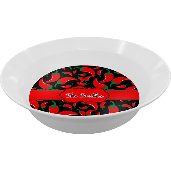 Custom Chili Peppers Melamine Bowl (Personalized)