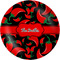 Chili Peppers Melamine Salad Plate - 8" (Personalized)