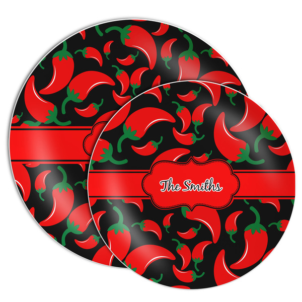 Chili Peppers Melamine Plates - PARENT/MAIN