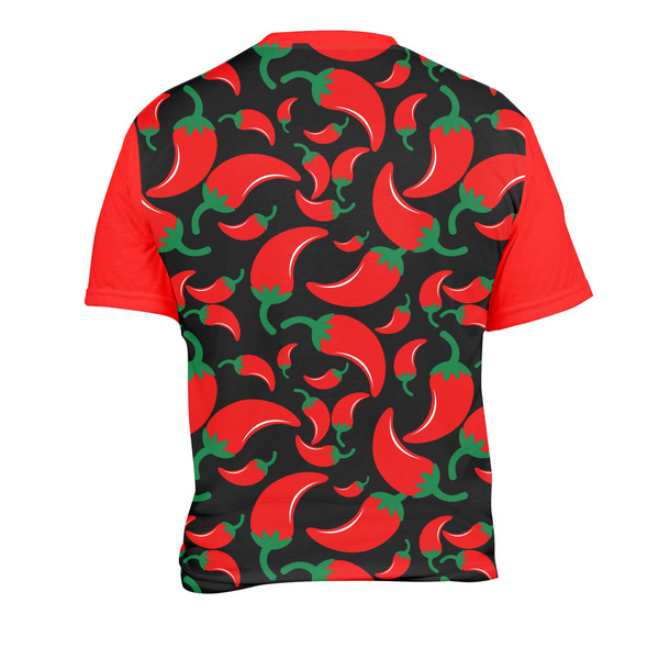 Chili Peppers Men's Crew Neck T Shirt Medium - Back