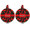 Chili Peppers Metal Ball Ornament - Front and Back