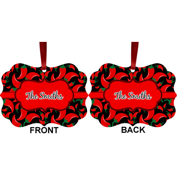 Chili Peppers Metal Benilux Ornament - Front and Back (APPROVAL)