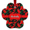 Chili Peppers Metal Paw Ornament - Double Sided w/ Name or Text