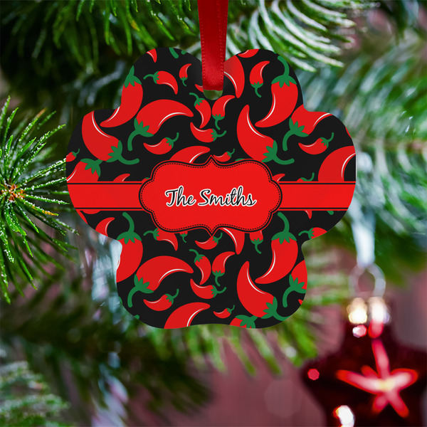 Chili Peppers Metal Paw Ornament - Lifestyle