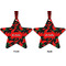 Chili Peppers Metal Star Ornament - Front and Back