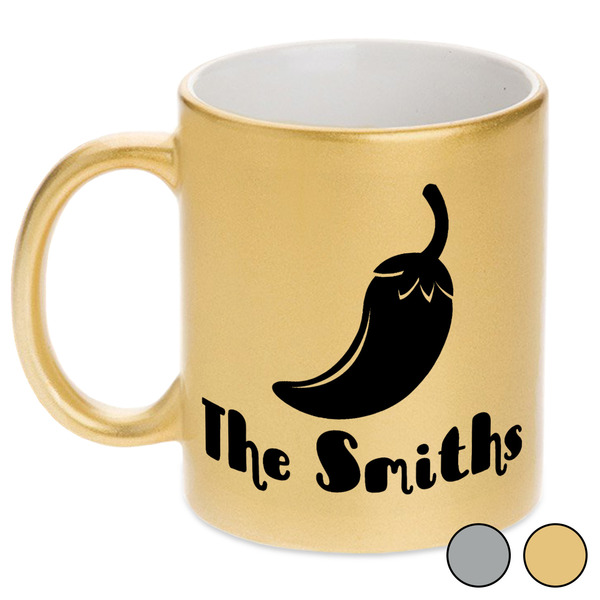 Chili Peppers Metallic Mugs