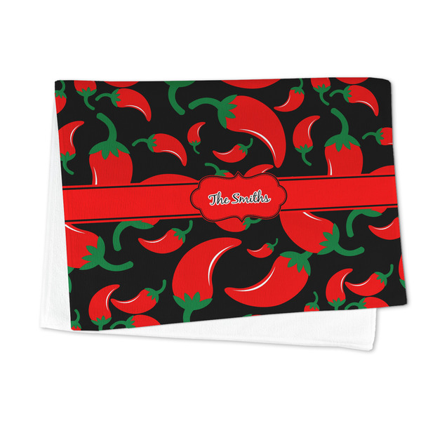 Chili Peppers Microfiber Dish Towel - FOLDED HALF