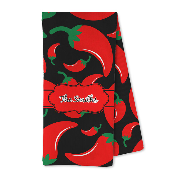 Custom Chili Peppers Kitchen Towel - Microfiber (Personalized)
