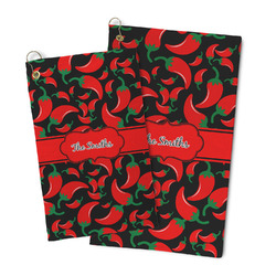 Chili Peppers Microfiber Golf Towel (Personalized)