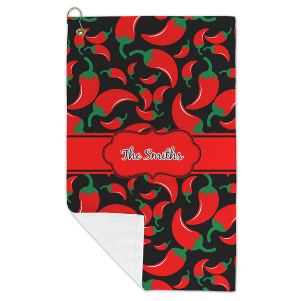 Chili Peppers Microfiber Golf Towels - FOLD