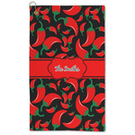 Chili Peppers Microfiber Golf Towel (Personalized)
