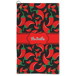 Chili Peppers Microfiber Golf Towel (Personalized)