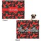 Chili Peppers Microfleece Dog Blanket - Large- Front & Back