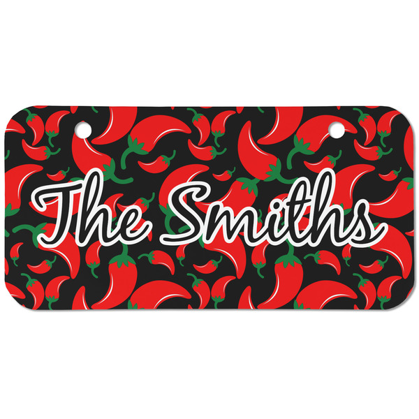 Chili Peppers Mini Bicycle License Plate - Two Holes