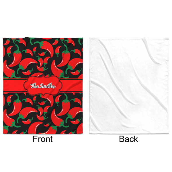 Chili Peppers Minky Blanket - 50"x60" - Single Sided - Front & Back