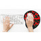 Chili Peppers Mouse Pad with Wrist Rest - LIFESYTLE 2 (in use)