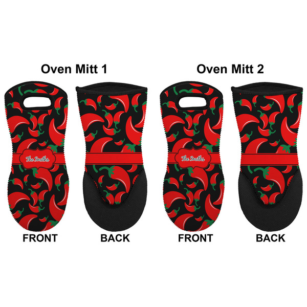 Chili Peppers Neoprene Oven Mitt - Set of 2 - Approval