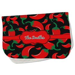Chili Peppers Burp Cloth - Fleece w/ Name or Text