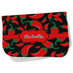Chili Peppers Burp Cloth - Fleece w/ Name or Text