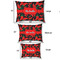 Chili Peppers Outdoor Dog Beds - SIZE CHART