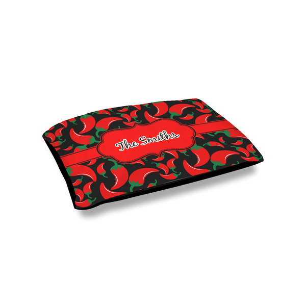Custom Chili Peppers Outdoor Dog Bed - Small (Personalized)