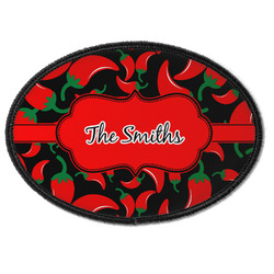 Chili Peppers Iron On Oval Patch w/ Name or Text