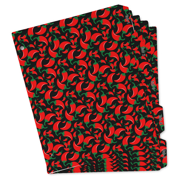 Custom Chili Peppers Binder Tab Divider Set (Personalized)
