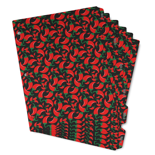 Custom Chili Peppers Binder Tab Divider - Set of 6 (Personalized)