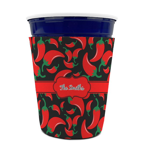 Chili Peppers Party Cup Sleeves - without bottom - FRONT (on cup)