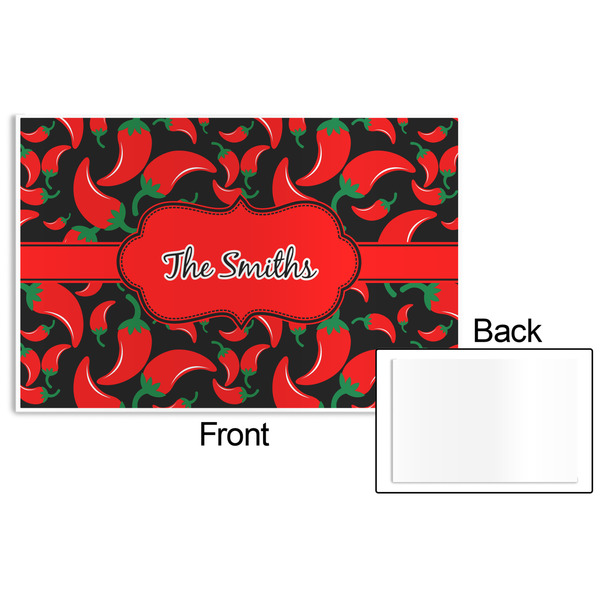 Chili Peppers Disposable Paper Placemat - Front & Back