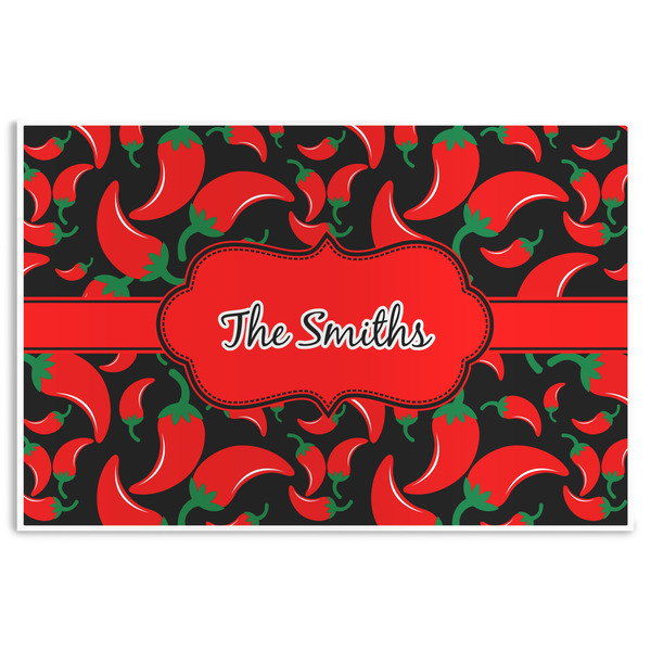 Custom Chili Peppers Disposable Paper Placemats (Personalized)